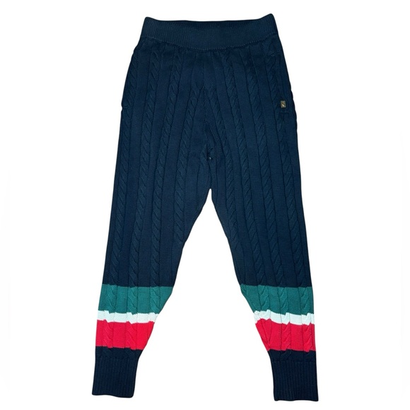 Rocawear Black Carlton Cable Knit Sweater Knit Joggers Red Green Streetwear - Picture 1 of 8